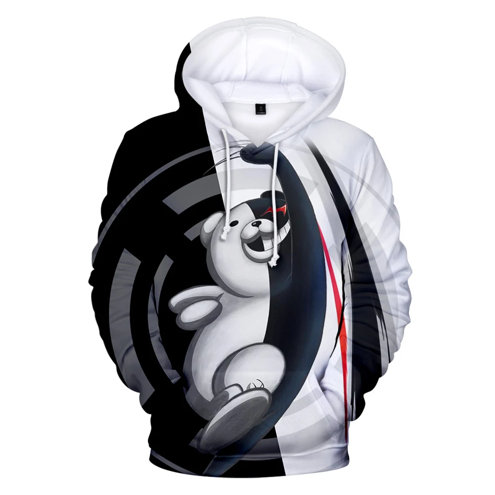 

Толстовки Monokuma с 3D принтом, толстовка с капюшоном в стиле аниме «данганронпа», мужская и женская модная толстовка, пуловер в стиле Харадзюку...