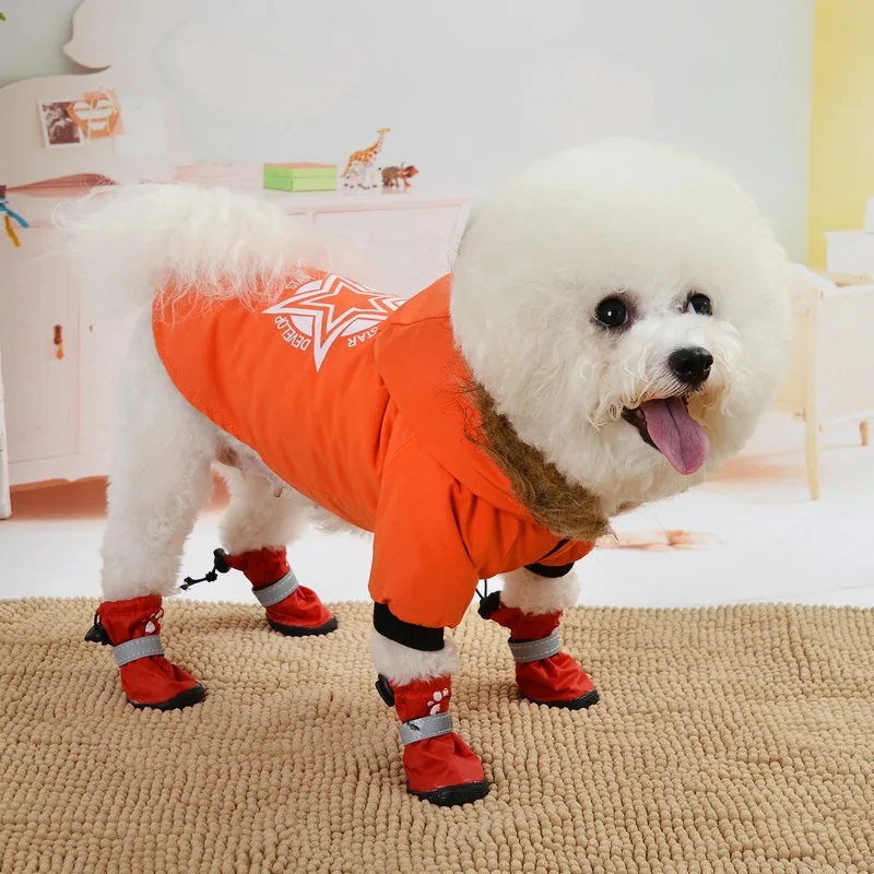 Зимняя теплая пуховая куртка для собаки Женская одежда французского бульдога