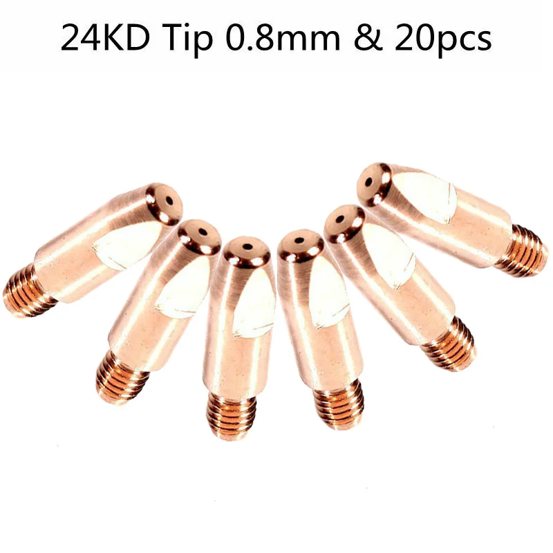 20pcs MIG сварочное приспособление факел контактные Советы Набор 0 8 мм для Abicor Тип 24KD
