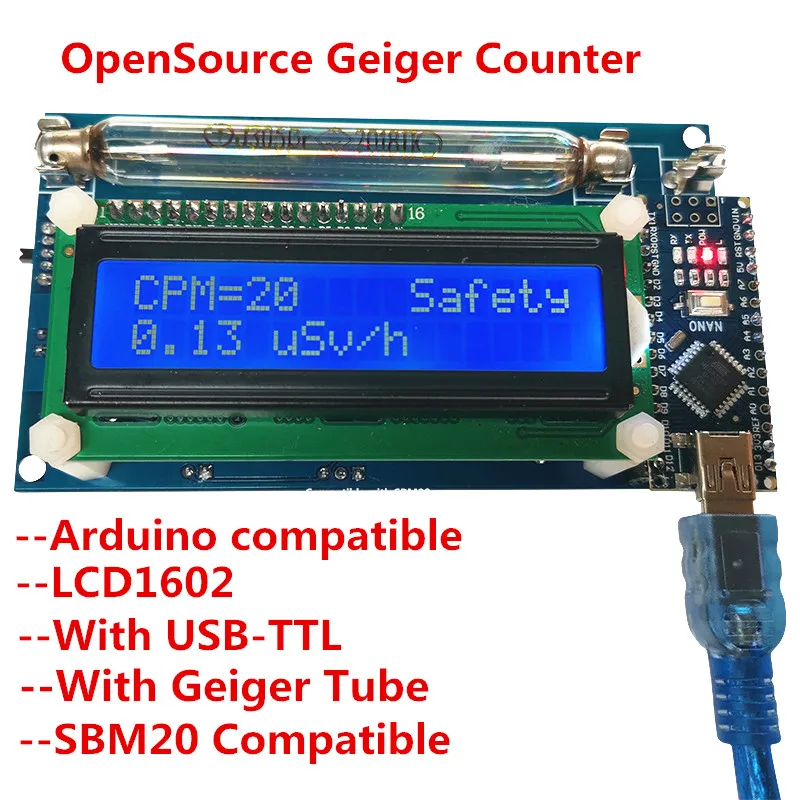 

DIY an Open-Source Tool That Uses a Geiger Counter Kit Module Miller Tube GM Tube Detector Radiation/Liquid Crystal Display