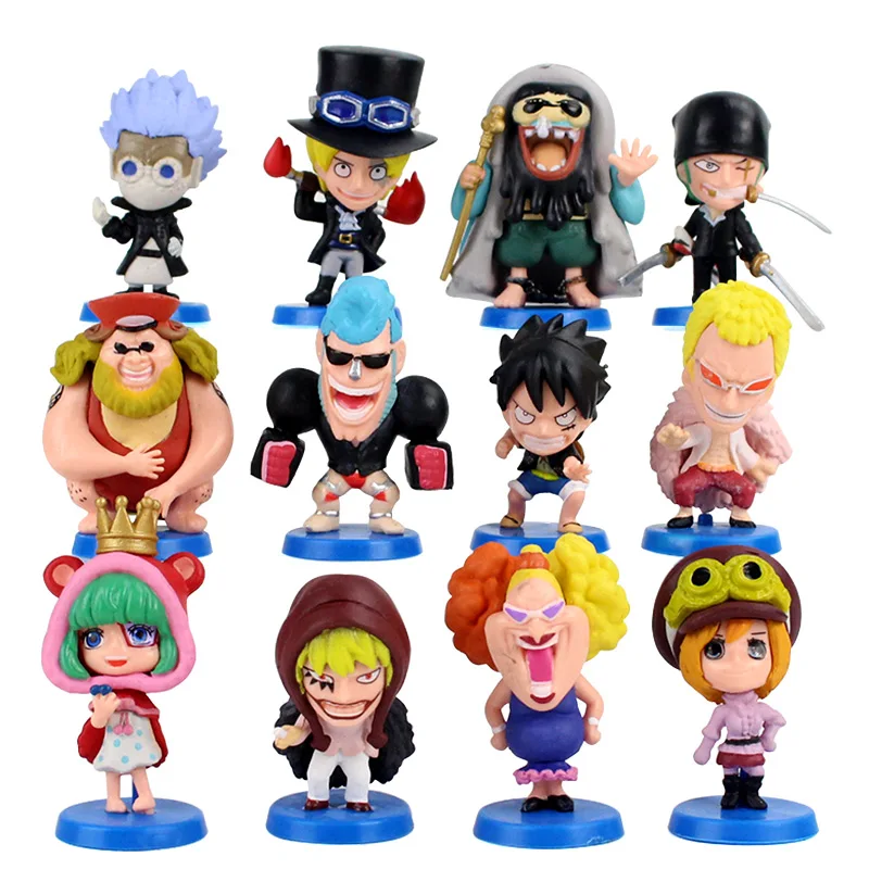 Аниме Dressrosa серия Luffy Sabo Zoro Doflamingo Sugar Trebol Hearts On Koala Мини фигурки из ПВХ игрушки 12