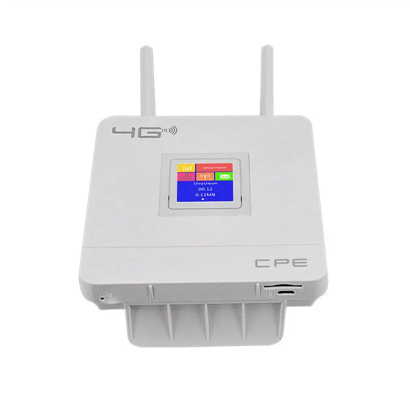 Wireless CPE 4G Wifi Router Portable Gateway FDD TDD LTE WCDMA GSM Global Unlock External Antennas SIM Card Slot WAN/LAN Port