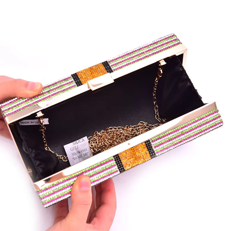 

Crystal Women's Wedding Clutch Bags Luxury Design Diamond Evening Bags Party Money Purses And Handbags Chain Shoulder Bag