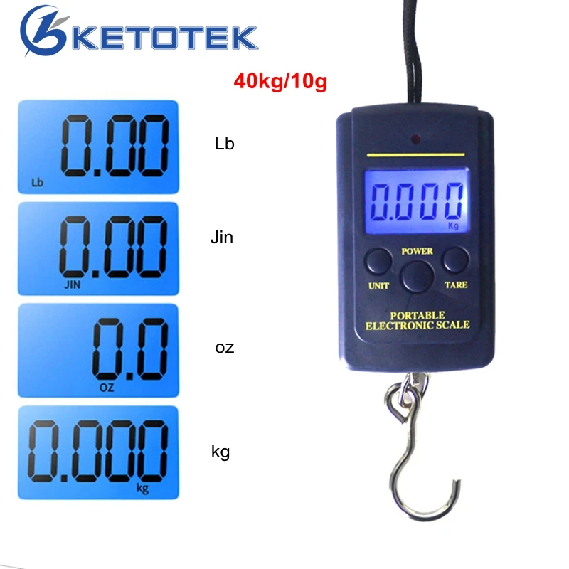 hook scale 40kg Ketotek мини весы 200 г 500 г 0,01 точность электронные цифровые точные ювелирные весы карманные весы баланс для золота стерлингов - Цвет: hook scale 40kg