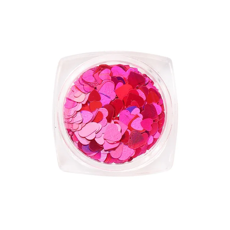 

Heart Shape Nail Glitter Flakes Red Pink Blue 3D Nail Art Decorations Holo Sequin Spangle For Manicure Accessories