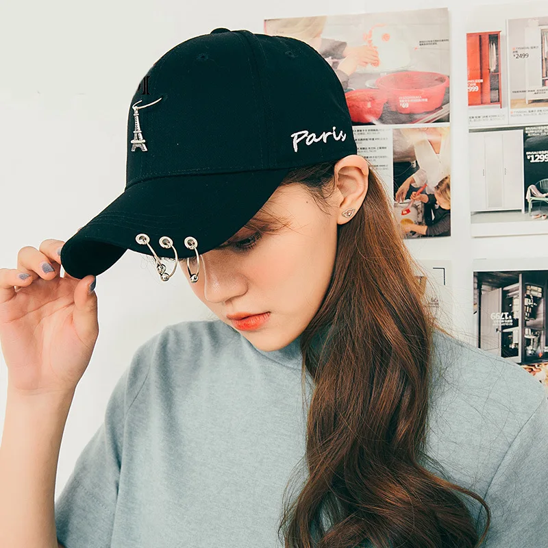 BBS095 корейские бейсболки с подвеской в виде башни бейсболка вышивкой Париже