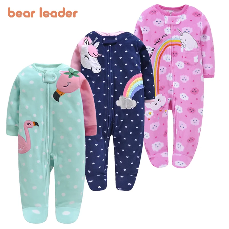 

Bear Leader/повседневные Комбинезоны для маленьких девочек; Флисовые цельные комбинезоны; Мягкие детские комбинезоны для новорожденных; Комбин...