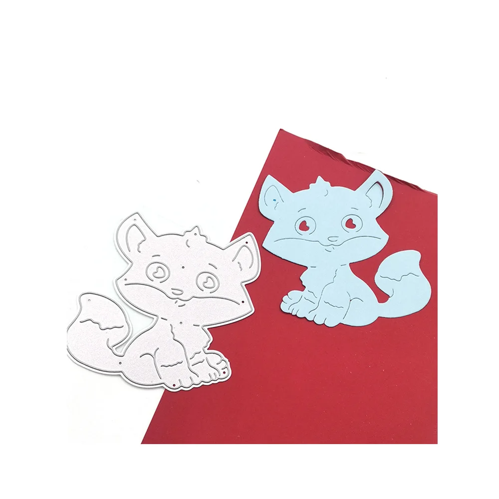 Вырубные штампы Julyarts в виде лисы для фотоальбома «сделай сам»-трафарет, Рождественское украшение Вырубные штампы Julyarts в виде лисы для фотоальбома «сделай сам»-трафарет, Рождественское украшение