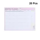 20 листов, ежемесячный планировщик, календарь стандартной лампочки (разные цвета: розовый, зеленый)