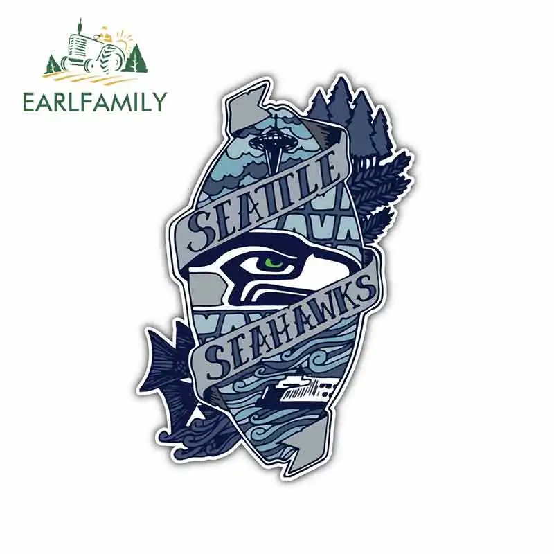 EARLFAMILY 13 см x 9,1 см для Seattle Seahawks юморная забавная наклейка s граффити наклейка подходит для SUV DIY наклейки виниловые материалы
