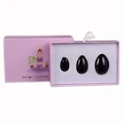 Прямая поставка, яйцо из натурального нефрита Yoni для женщин, мышцы тазового дна, упражнения, подтягивание мышц, вагинальный шар Бен-ва, яйцо Кегеля из нефрита с коробкой