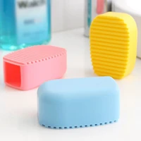 small silicone laundry wash board 1pc new candy color non slip mini washboard scrubbing brush handheld convenient cleaning tools