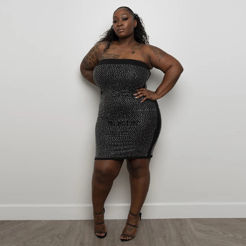 Стразы сексуальное женское облегающее мини платье с открытыми плечами без