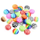 Новинка! 40 шт.лот 12 мм смешанные цвета плоская задняя Смола классические полосы кабошоны подходят 12 мм Камея База Кабошоны