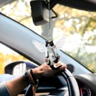Милая кошка собака автомобиль подвесное украшение зеркало заднего вида стайлинга автомобилей интерьерные аксессуары для украшения автомобиля украшение для дома