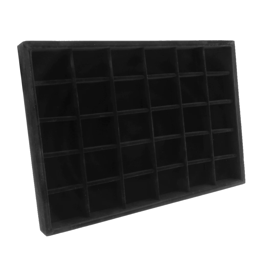 Бархатный Штабелируемый поднос для украшений премиум-класса демонстрационный