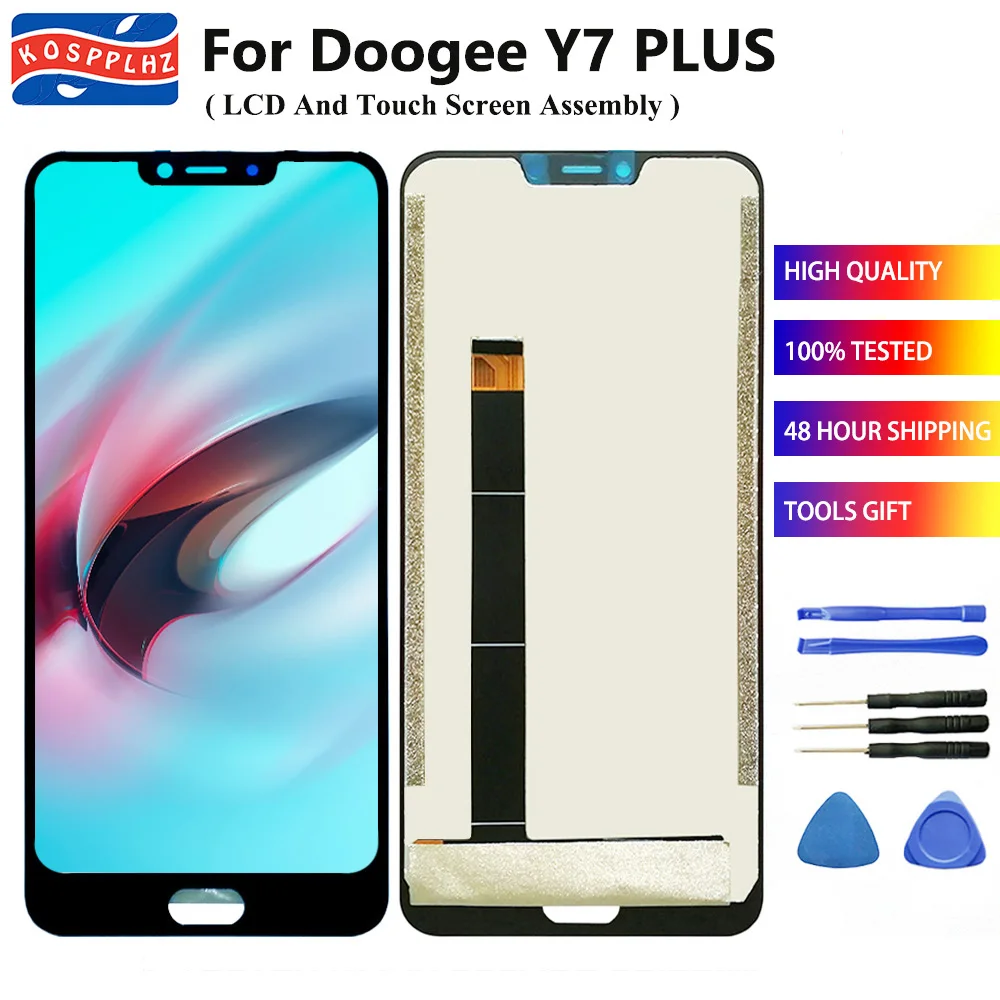 Оригинальный 6 18 &quotДля Doogee Y7 Plus ЖК дисплей + 2246x1080 сенсорный экран в сборе Замена