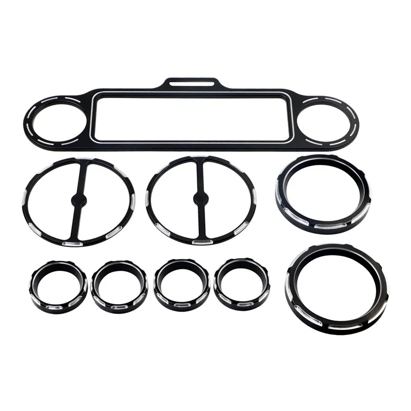 

Мотоциклетные наборы черный стерео акцент + спидометр + кольцо обрезания динамика для Touring Electra Glide Street Glide