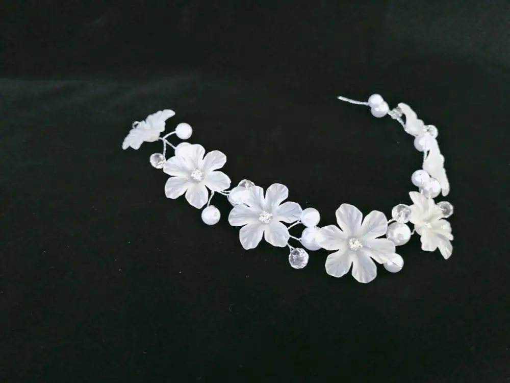 Hot Korean Handicraft Beads Wedding Tiara Superior quality Bride headbands wreath Bridesmaid Hair Headdress Accessories | Украшения и