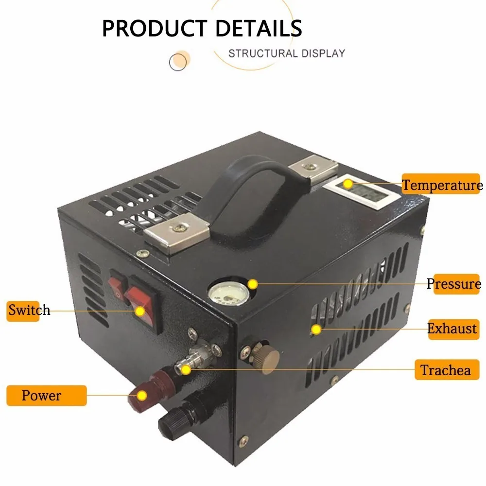 Pcp воздушный пистолет Электрический компрессор 4500psi 300bar 30mpa мини насос включая
