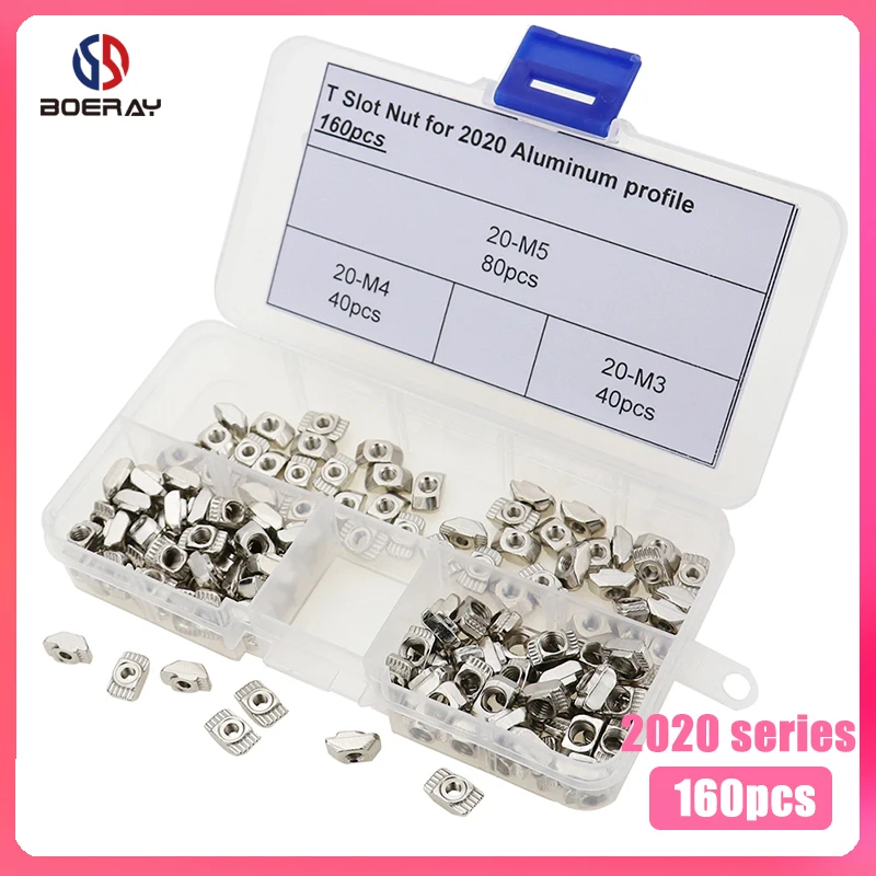 160 шт. Ассортимент комплектов M3 M4 M5 алюминиевый профиль штранг-прессования
