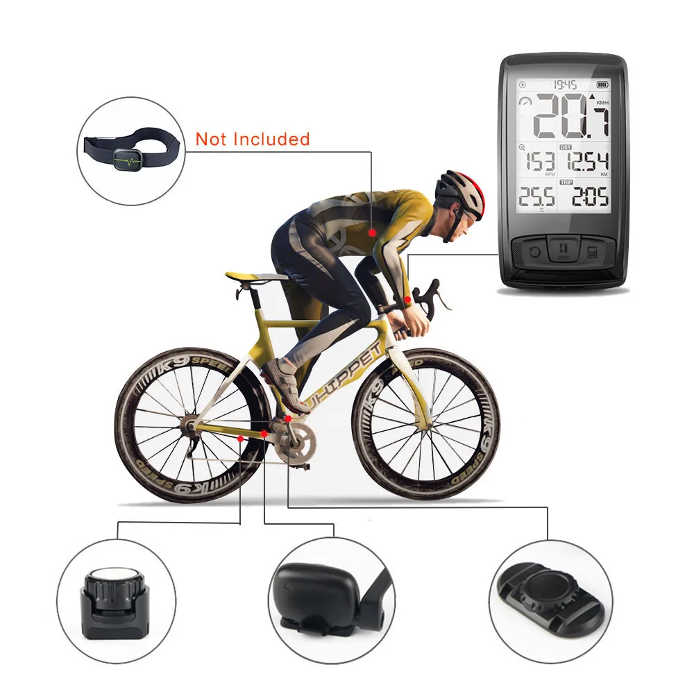 Беспроводной Велосипедный компьютер Meilan Bluetooth 4 0 с датчиком скорости нагрудный