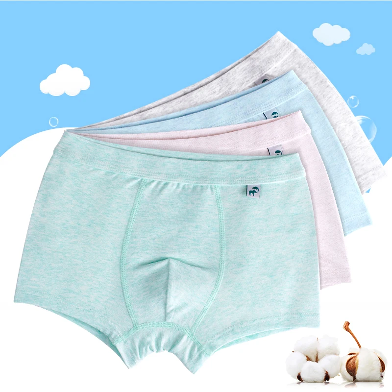 Нижнее белье для мальчиков из хлопка 2 шт. боксеры в стиле пэчворк нижнее одежда 3 4