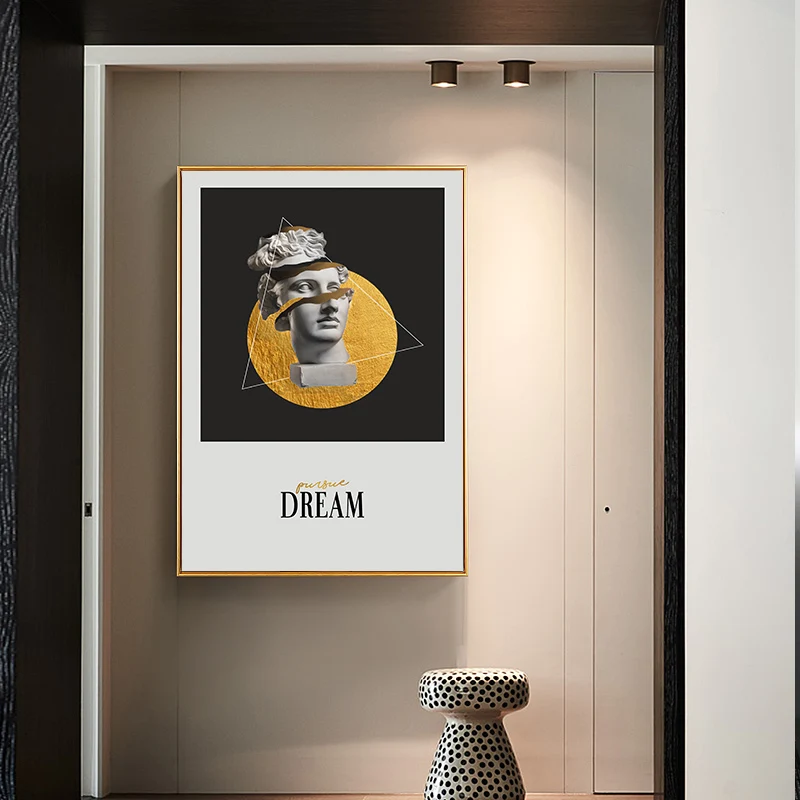 YUMEART скульптура Микеланджело мраморная боди-арт настенная Картина на холсте