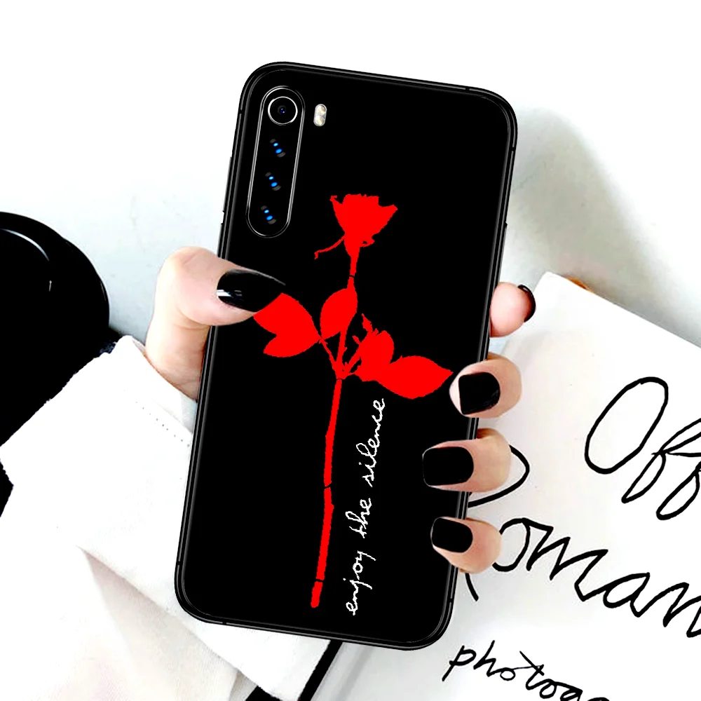 

Depeches Band Mode Phone Case For Xiaomi Redmi Note 7 8 8T 9 9S 4X 7 7A 9A K30 Pro Ultra black Etui Trend Bumper Soft Back