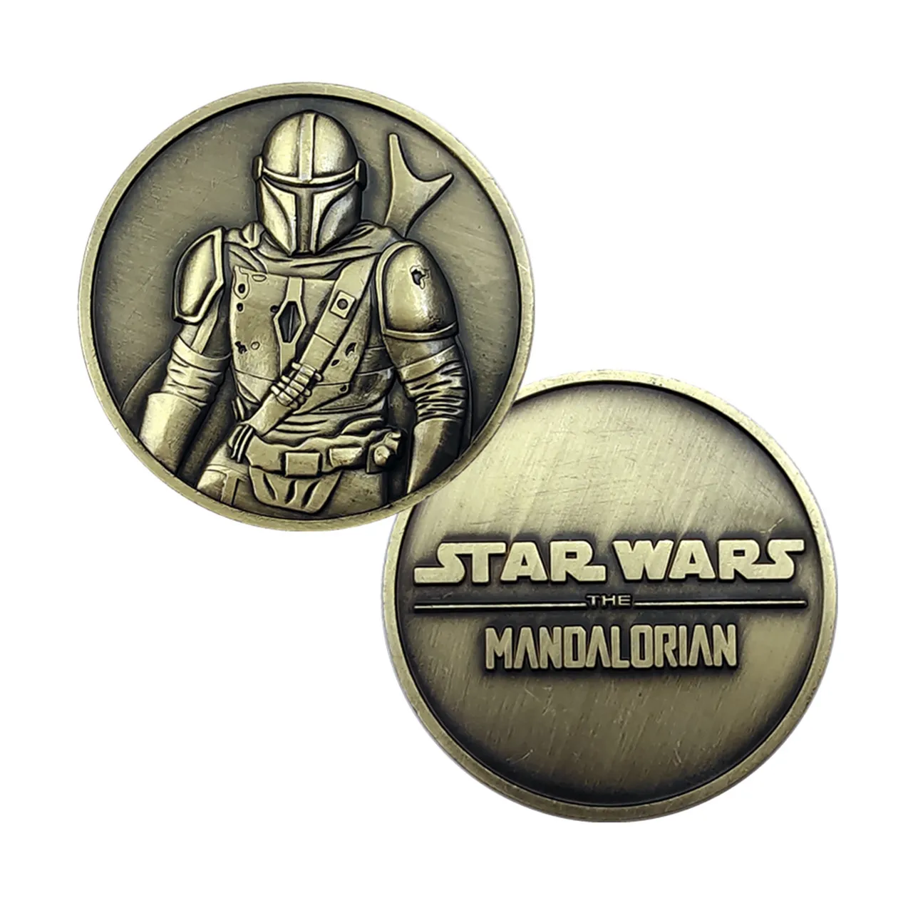 

40mm Star wars Mandalorian Collect Coin Bounty Hunter Boba Fett Cosplay Badge Metal Commemorative 3D Fans Fancy Gift Christmas
