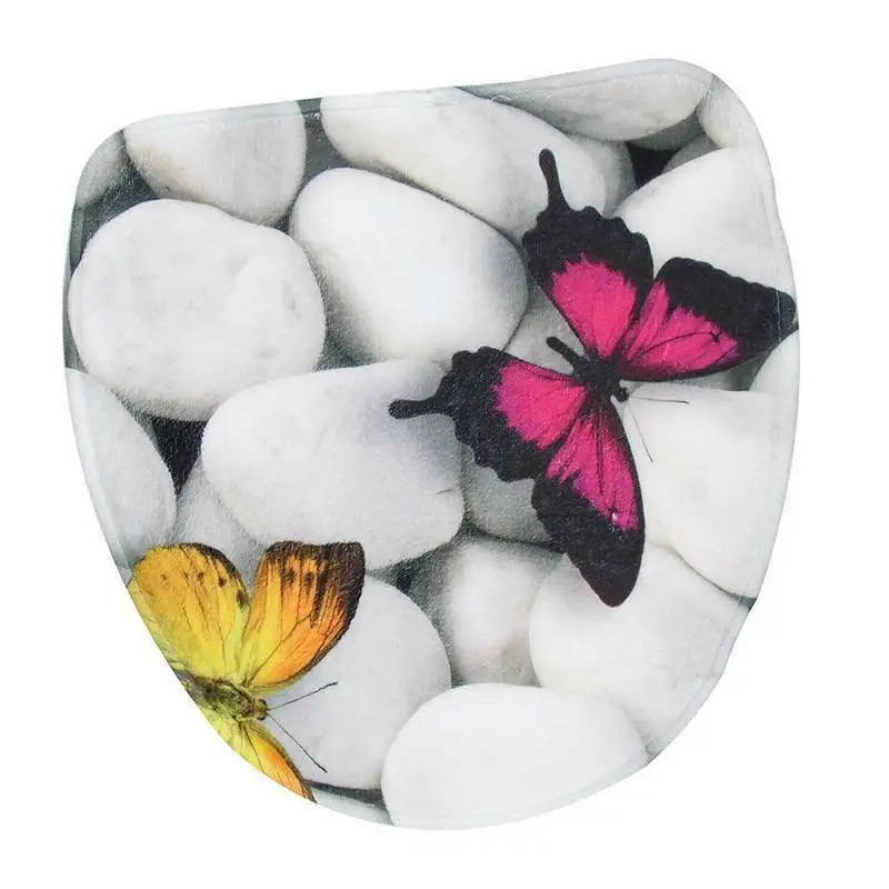 Набор ковриков для ванной с 3D рисунком каменной бабочки Нескользящие