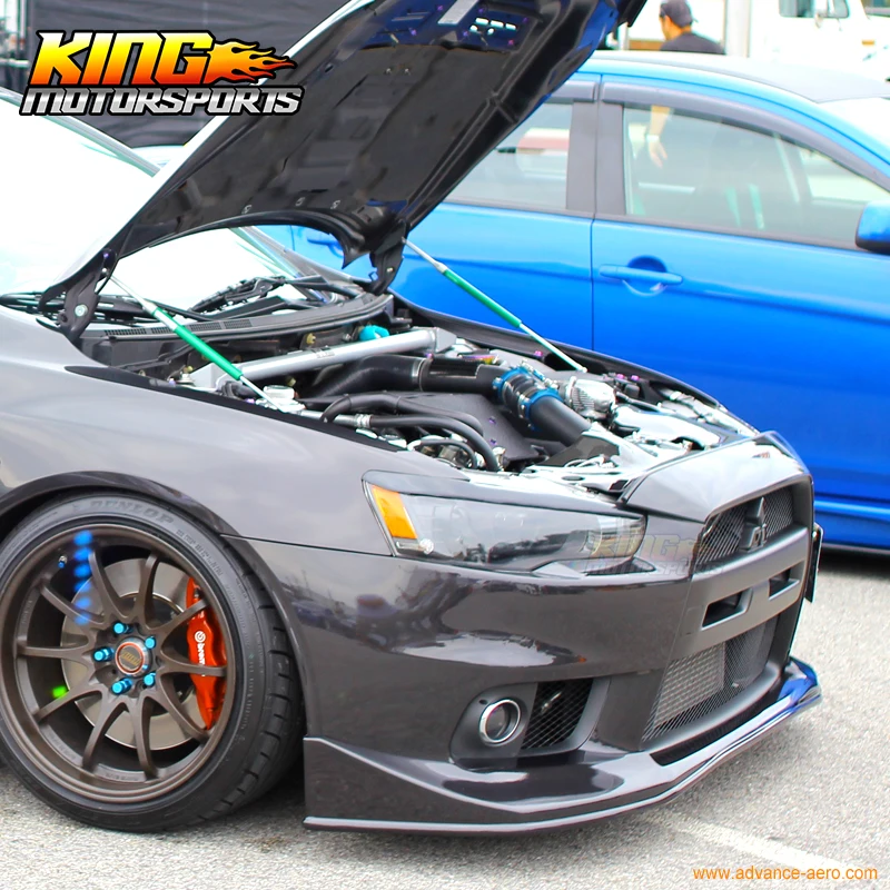 Подходит 08 09 10 11 12 13 14 15 Lancer EVO X эволюция V Стиль переднего бампера для губ спойлер