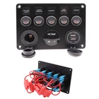 Цифровой вольтметр двойной USB-порт водонепроницаемый автомобильный морской светодиодный кулисный переключатель панель 12 в выход комбинация защита цепи от перегрузки