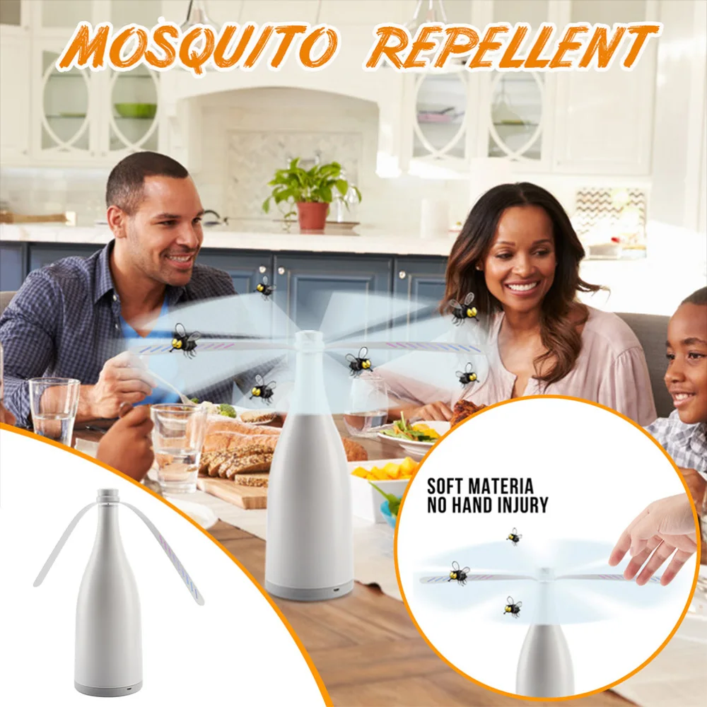 

Mute Fly Repellent Fan Fly Destroyer Table Food Protector Mosquito Repellent Fan