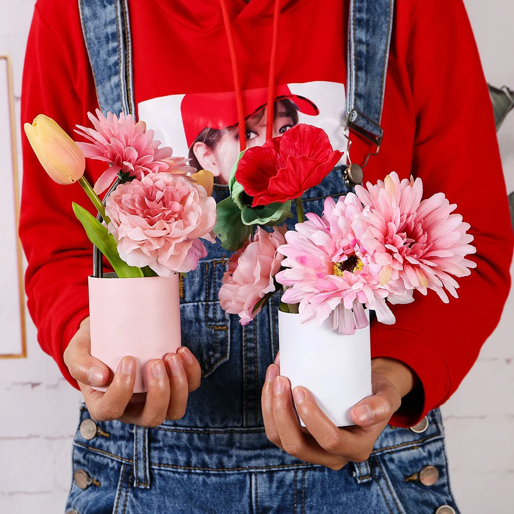 Компактная коробка для цветов утолщенная бумажная Удобная Подарочная сумка из