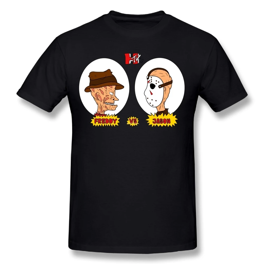 Gym Graphic Boy Horror TV Freddy vs Jason T-Shirt Friday the 13th O Neck Design Beavis and Butthead T Shirt | Мужская одежда