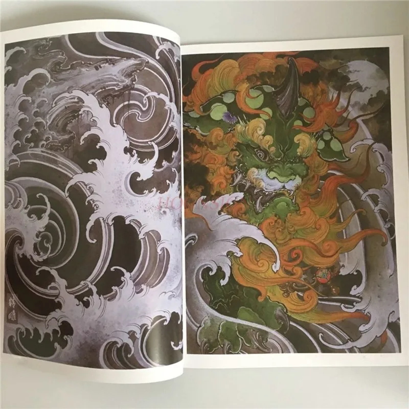 Книга татуировки 2021 новые вышитые книга тату-книги резные две Рукопись Canglong Qilin Rui