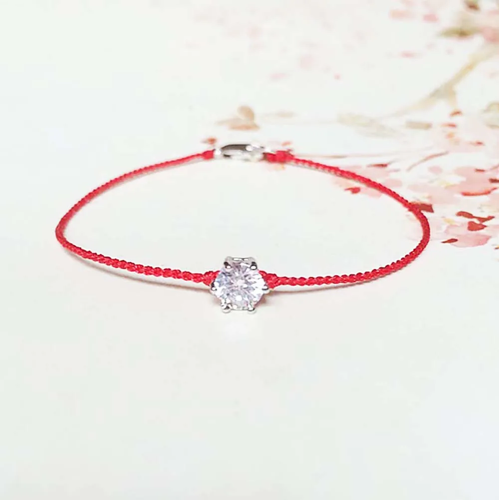 Женский браслет из серебра пробы с фианитами|Браслеты шармами| |