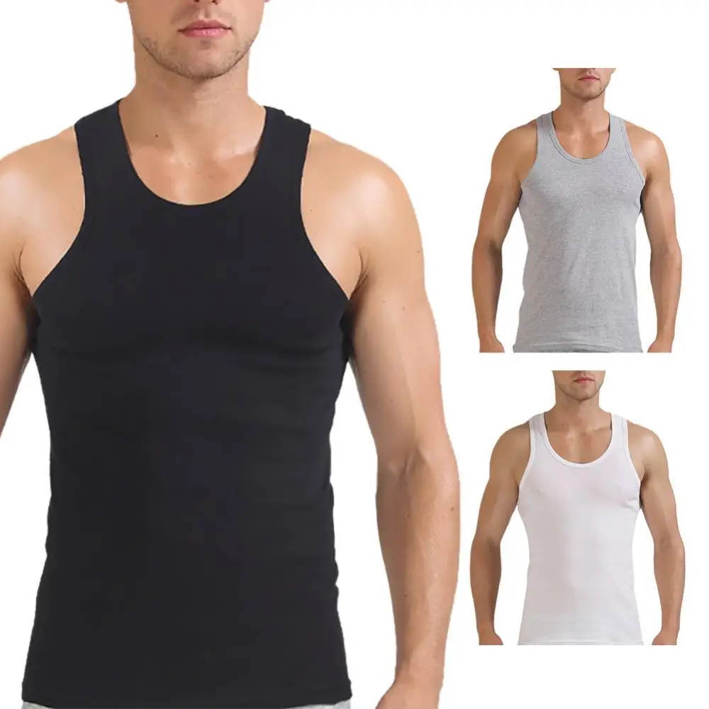 

50% Hot Sales!! Men Fashionable Summer Sexy Casual Outdoor Sport Solid Color Cotton Vest Top