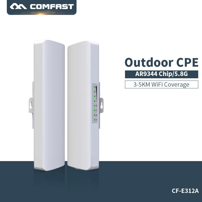 300Mbps 5.8Ghz outdoor Access Point Comfast CF-E312A V2 with 14dBi Antenna high power wireless bridge 1-2KM CPE Nanostation