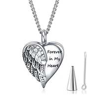 stainless steel heart urn necklace for ashes forever in my heart cremation jewelry for ashes necklace jewelry gifts dropshipping