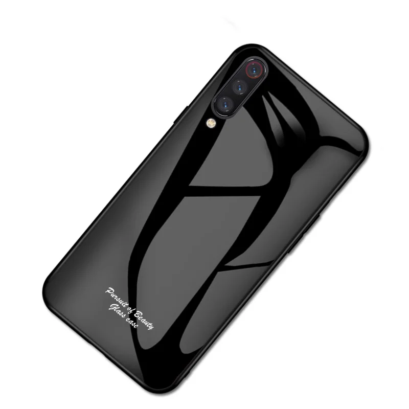 Черный Для Xiaomi Mi 9 чехол Модный Macaron противоударный жесткий Гибридный чехол из закаленного стекла для Xiaomi Mi 9 SE чехол для телефона s - Цвет: Черный
