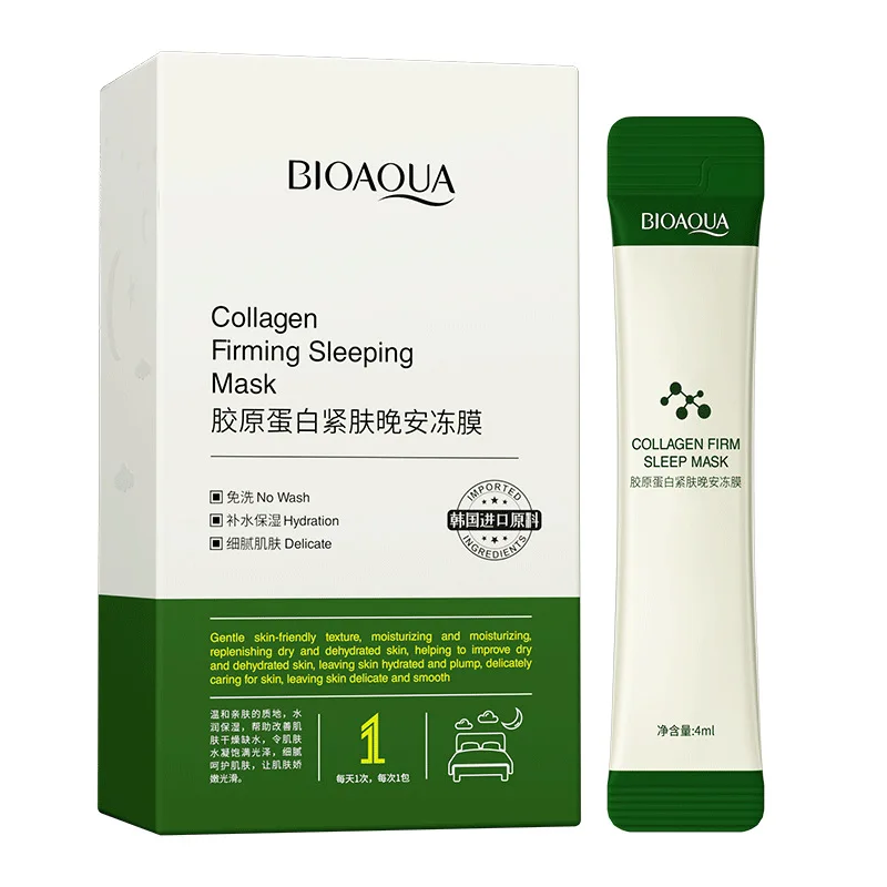 

Bioaqua Collagen Firming Sleeping Mask Refreshing Oil Control Mild Firm Repair Improve Rough Jelly Film Skin Care