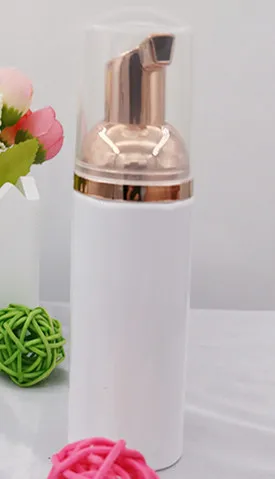white with rosegold 10 шт. 30 60 мл пластиковый насос пенообразователя бутылка многоразового использования пустая косметическая бутылка дозатор жидкого мыла Бутылка пены с золотым пенообразователем - Цвет: white with rosegold