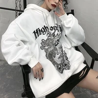 winter sweatshirts grunge punk jackets y2k women clothes print long sleeve harajuku gothic pullover kawaii coat oversized hoodie