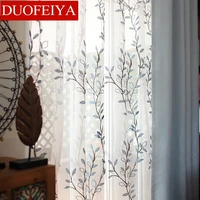 american style curtains simple beauty style modern minimalist curtain for living room bedroom fresh blue bay window curtains