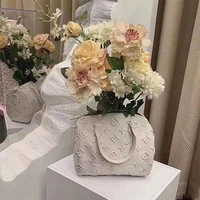 creativity bag resin vase european modern relief craft simulation shoulder bags flower vases living room flowers pots decorative