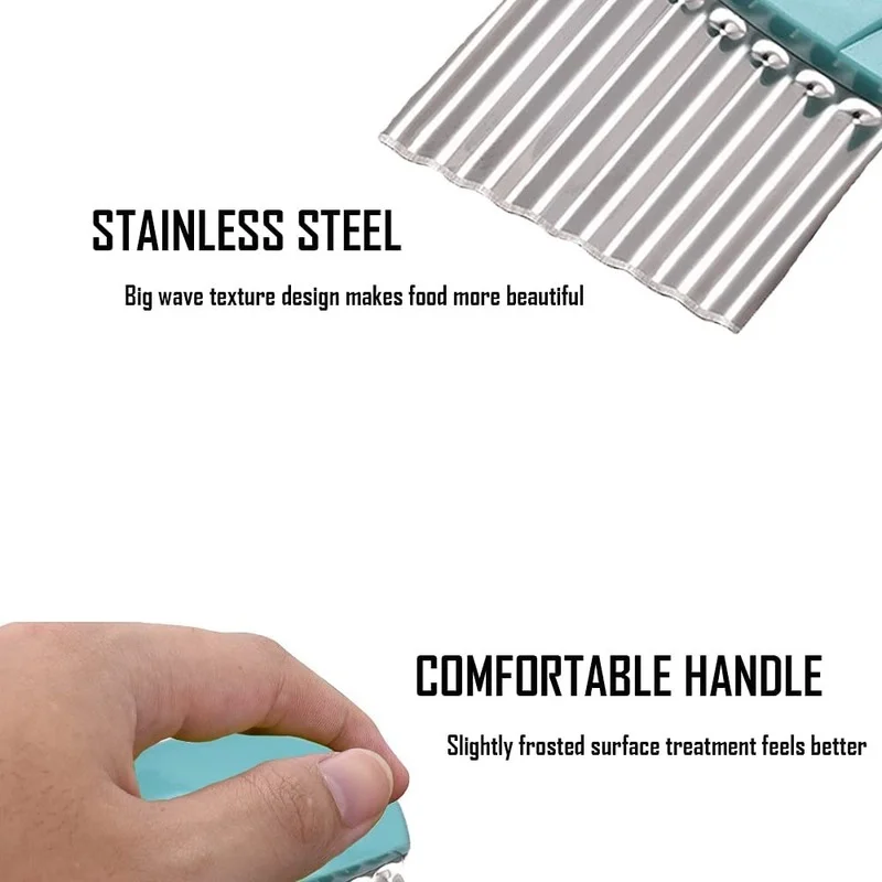 Кухонный Безопасный нож для картофеля фри мерцания из нержавеющей стали | Дом и