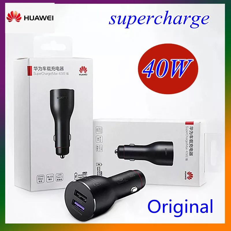 

Автомобильное зарядное устройство Huawei, быстрая зарядка с двумя USB-портами, макс. 40 Вт, 5 А, кабель Type-C для Mate 30, 30E Pro, nova 5, 7, SE, 7 Pro, P40 Pro +