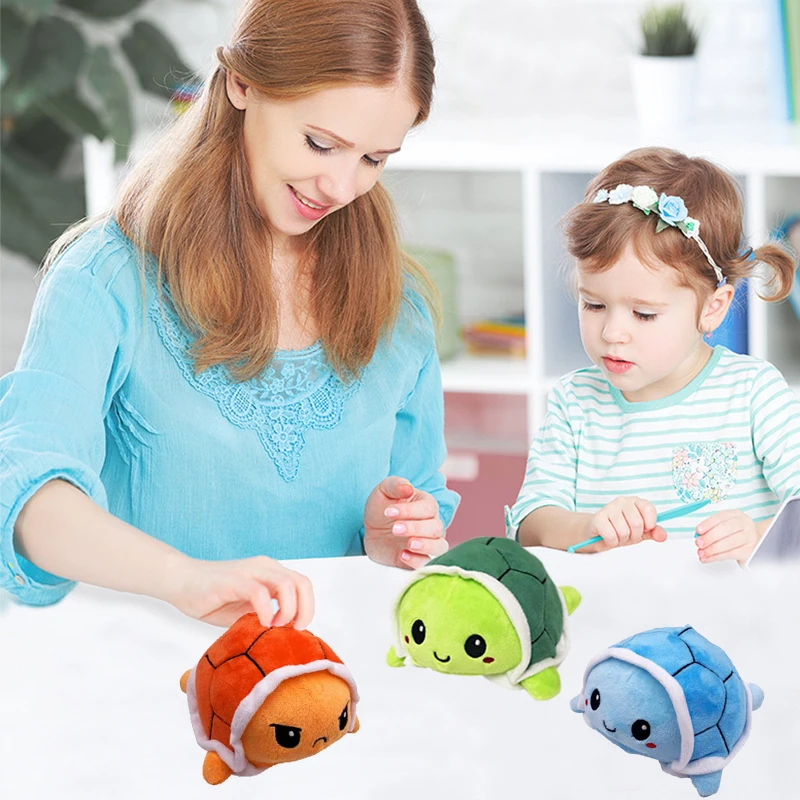 

Reversible Cute Soft Plush Simulation Tortoise Reversible Plush Toys for Kids Boy Girl Christmas Gift
